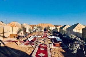 Camp in the sahara